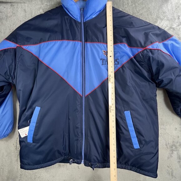 Vintage Tennessee Titans Jacket Mens 2XL NFL Football Unique Reversable Coat Y2K - Picture 9 of 16